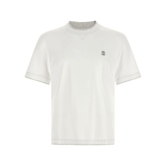 Brunello Cucinelli Men's Double Layer T-Shirt